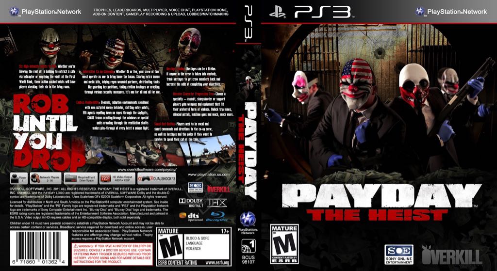 Payday video game collectible - Main Image 1