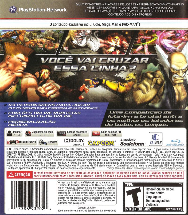 Street Fighter X Tekken - Sony PlayStation 3 (PS3) (Capcom) video game collectible [Barcode 013388922024] - Main Image 2