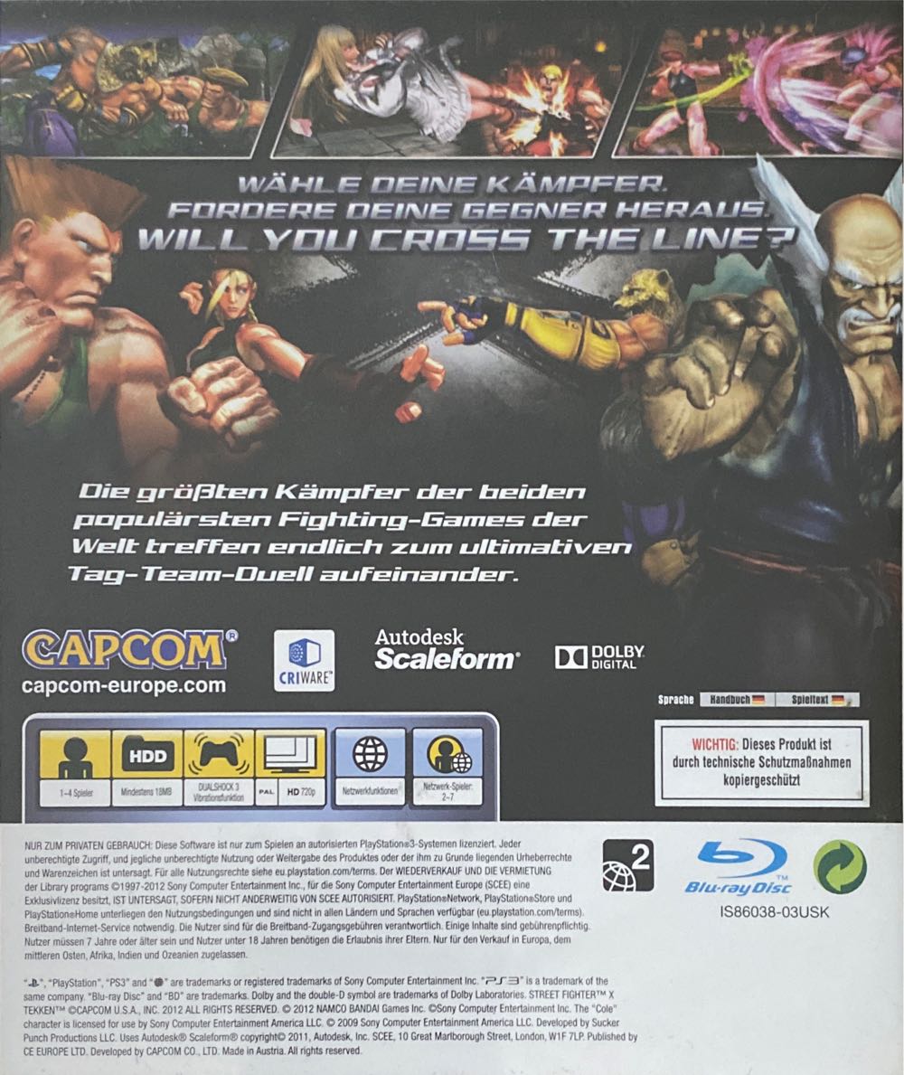 Street Fighter X Tekken - Sony PlayStation 3 (PS3) (Capcom - 4) video game collectible [Barcode 5055060927595] - Main Image 2