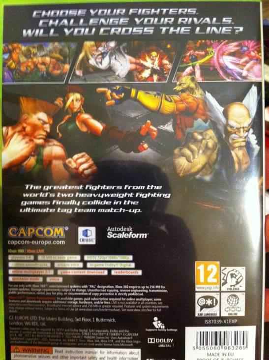 Street Fighter X Tekken - Microsoft Xbox 360 video game collectible [Barcode 5055060963289] - Main Image 2