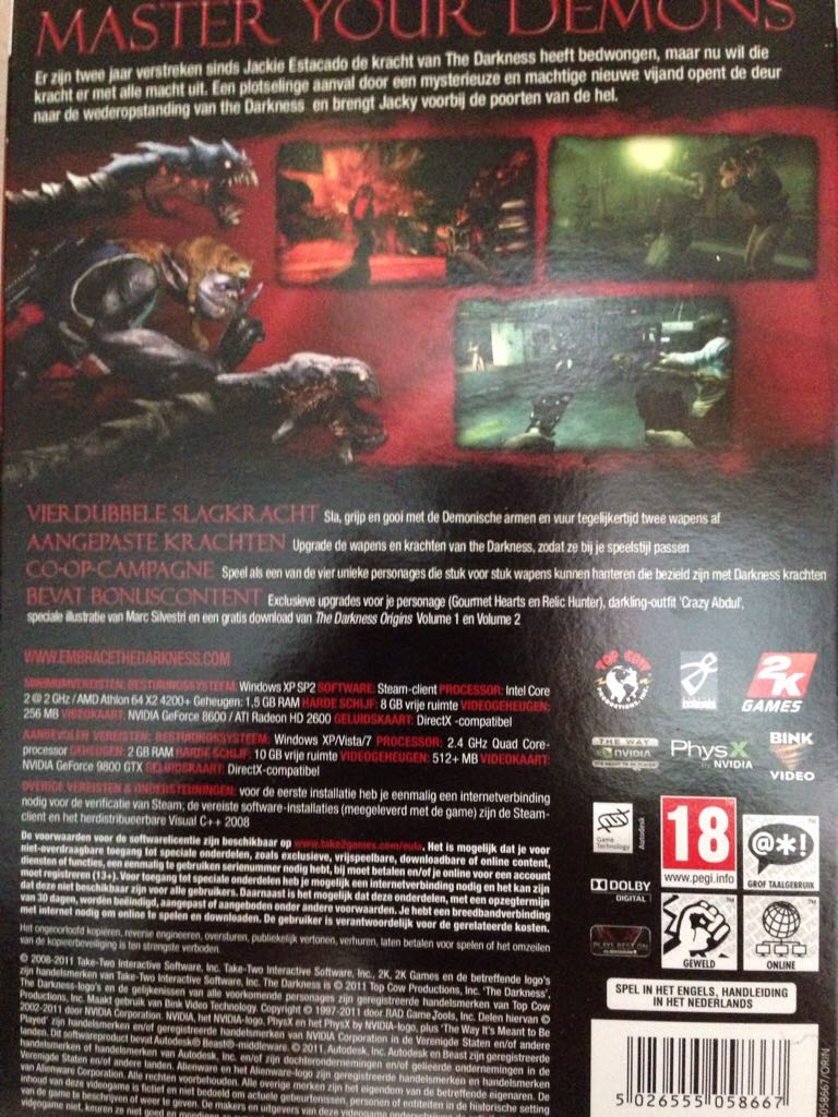 The Darkness 2 Limited Edition - PC (2K Games) video game collectible [Barcode 5026555058667] - Main Image 2