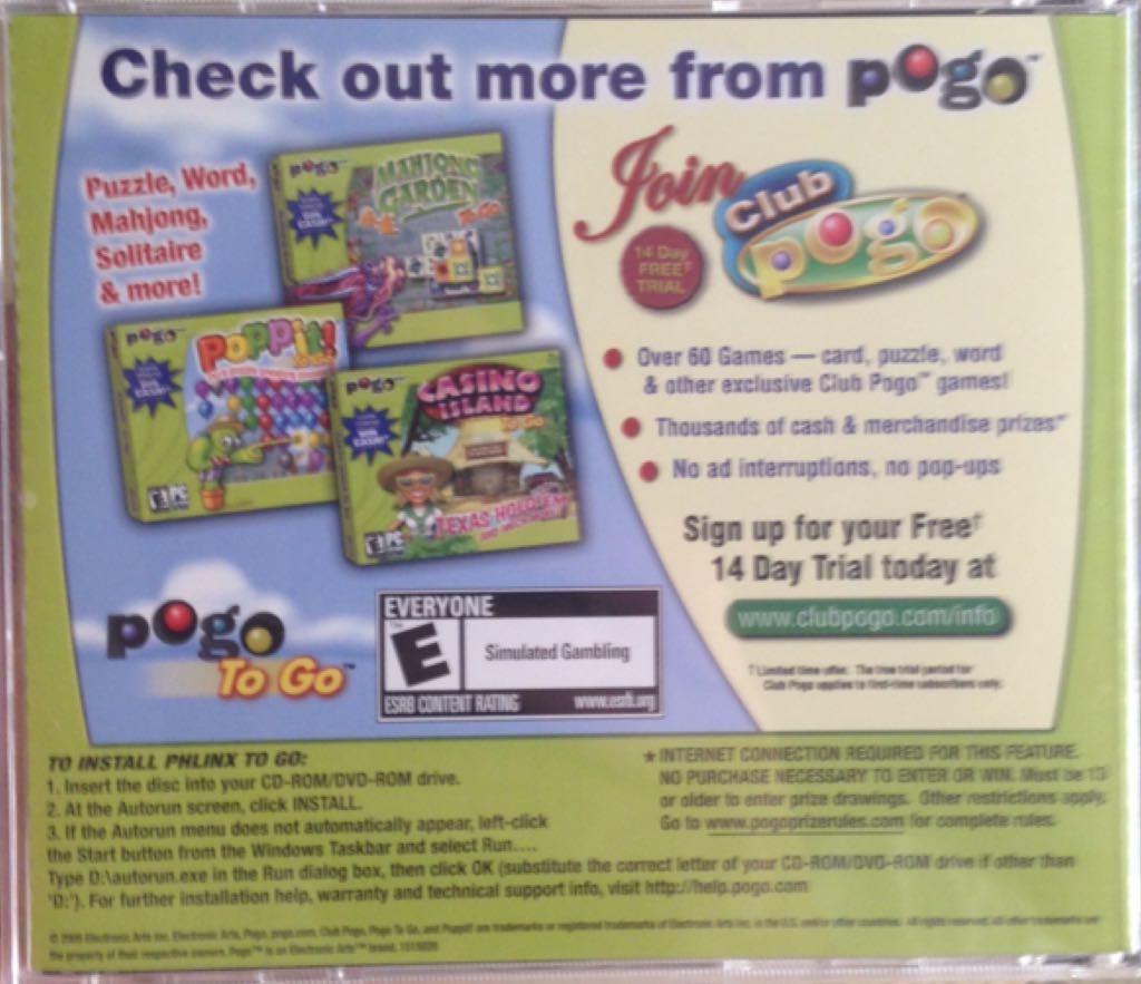 Phlinx - PC (POGO - 1) video game collectible [Barcode 014633151503] - Main Image 2