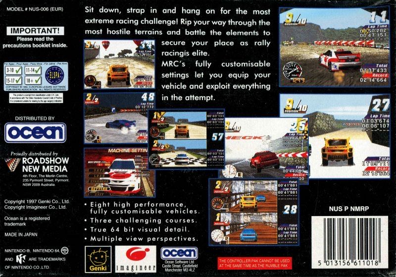 MRC: Multi Racing Championship  - Nintendo 64 (N64) video game collectible - Main Image 2