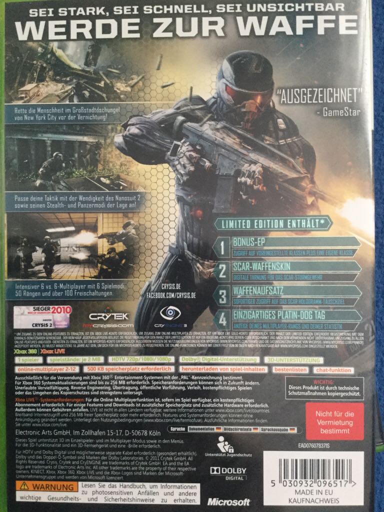 Crisis 2 - Microsoft Xbox 360 video game collectible - Main Image 2