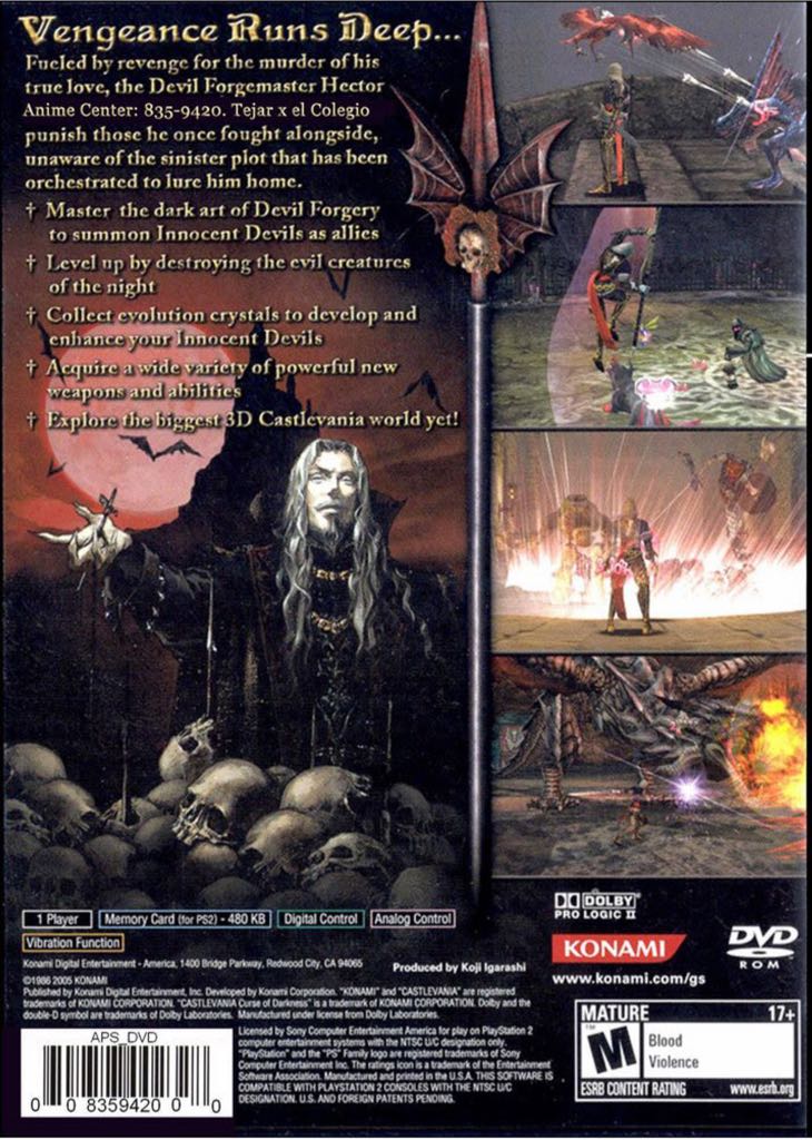 Castlevania: Curse Of Darkness - Sony PlayStation 2 (PS2) (Konami - 1) video game collectible [Barcode 4012927027615] - Main Image 2
