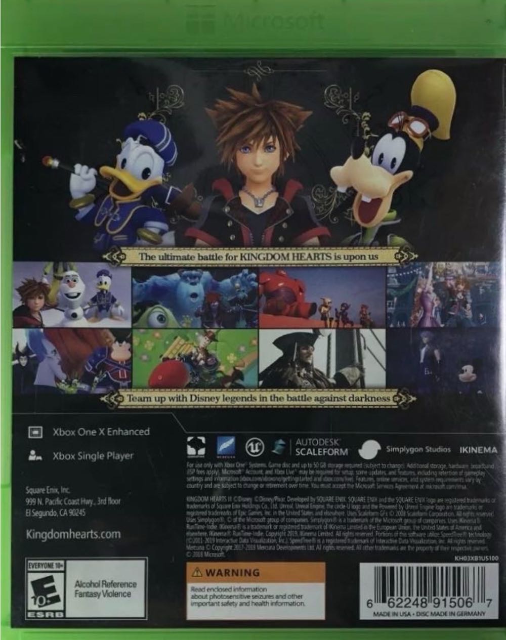 Kingdom Hearts III - Microsoft Xbox One (Square Enix - 1) video game collectible - Main Image 2