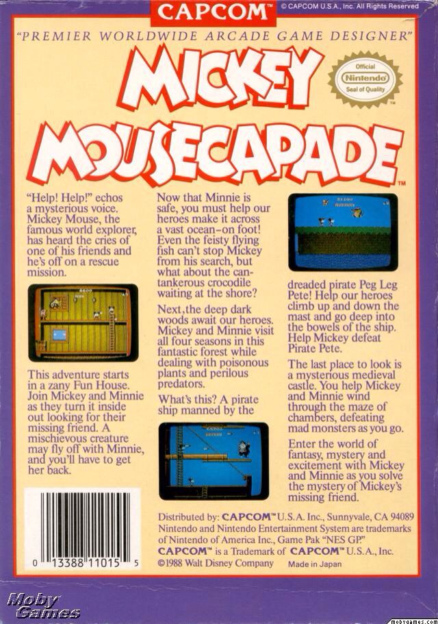 Micky Mousecapade - Nintendo Entertainment System (NES) (1) video game collectible - Main Image 2