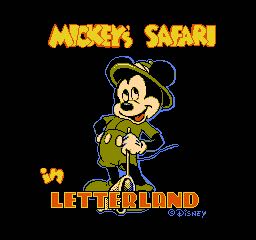 Mickey’s Safari In Letterland - Nintendo Entertainment System (NES) (Hi Tech) video game collectible [Barcode 027255000807] - Main Image 2