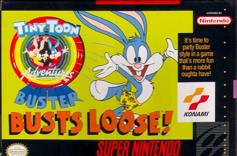 Tiny Toons Adventures Buster Busts Loose - Nintendo Super Nintendo Entertainment System (SNES) video game collectible - Main Image 1