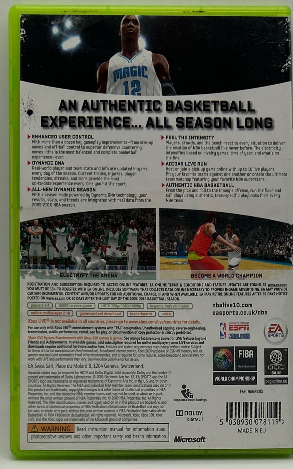 NBA Live 10 - Microsoft Xbox 360 video game collectible [Barcode 5030930078119] - Main Image 2