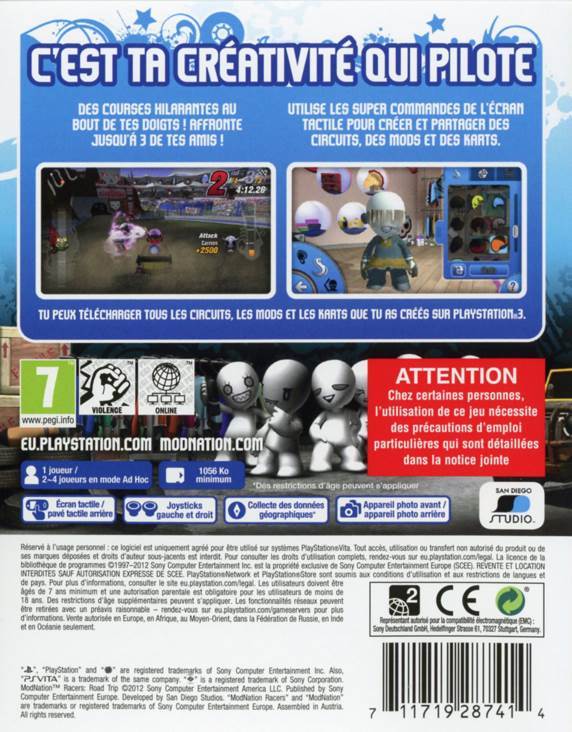ModNation Racers: Road Trip - Sony PlayStation Vita (PS Vita) (Sony - 8) video game collectible [Barcode 711719287414] - Main Image 2