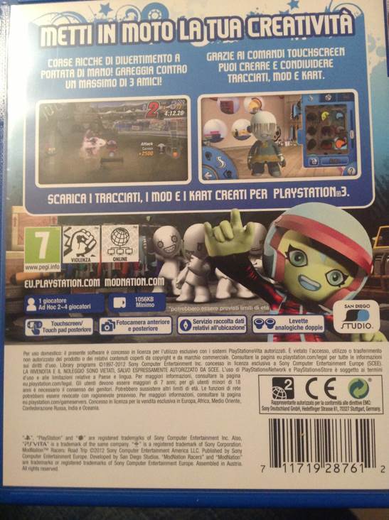 ModNation Racers: Road Trip - Sony PlayStation Vita (PS Vita) (Sony Computer Enterntainment - 1-4 Players) video game collectible [Barcode 711719287612] - Main Image 2