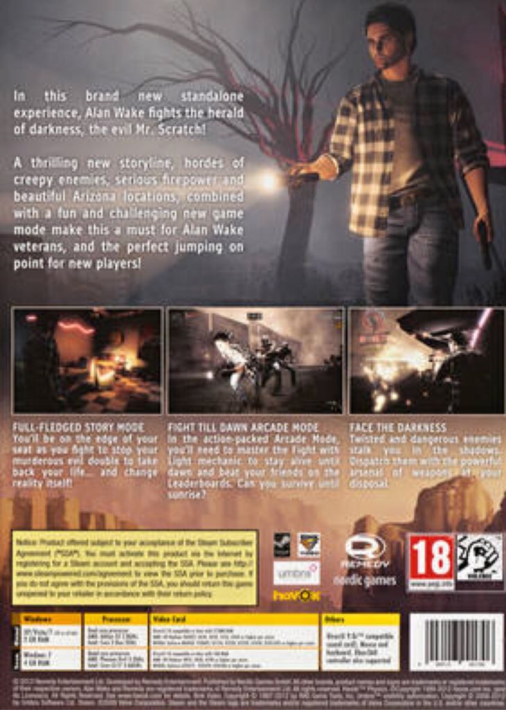 Alan Wake’s American Nightmare - Microsoft Xbox Live (Microsoft Game Studios - 1) video game collectible - Main Image 2