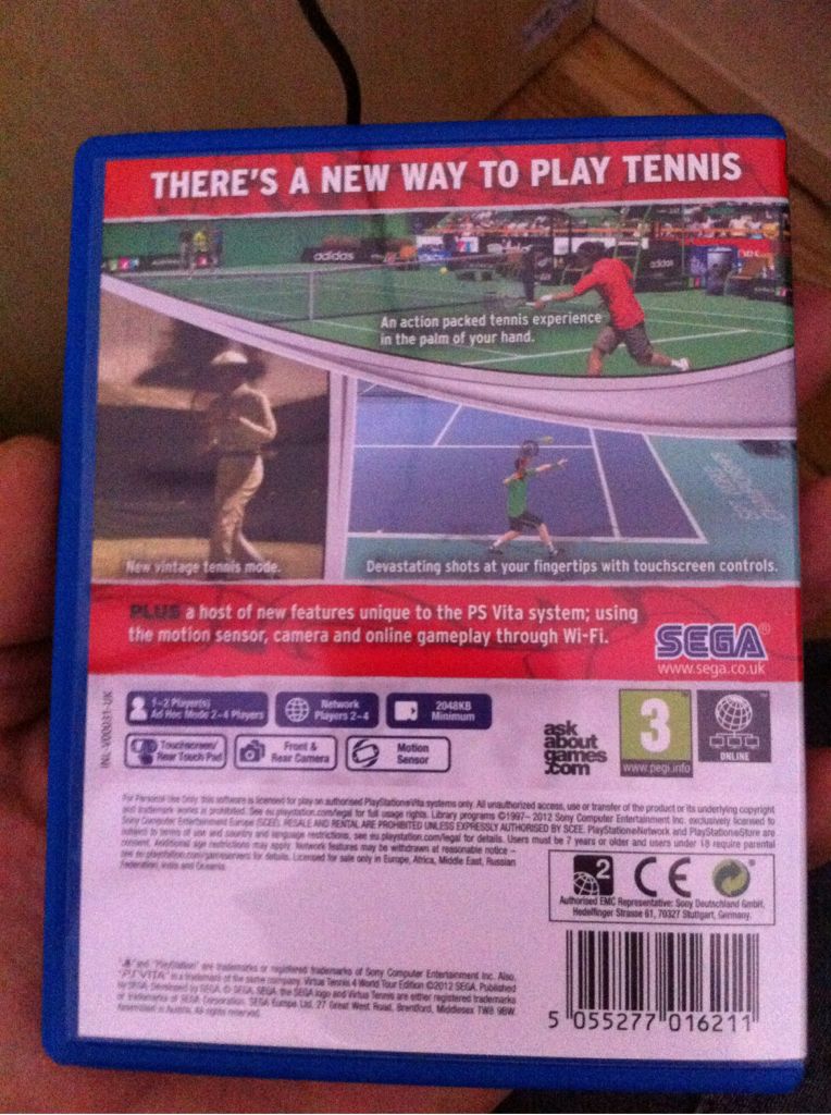 Virtua Tennis 4 World Tour Edition - Sony PlayStation Vita (PS Vita) video game collectible - Main Image 2