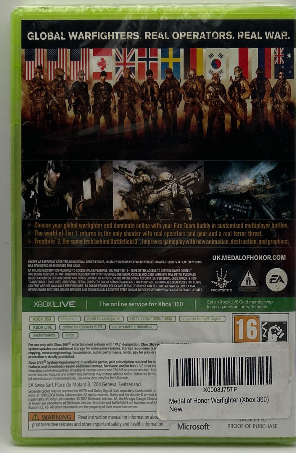 Medal Of Honor: Warfighter (Sealed) - Microsoft Xbox 360 video game collectible [Barcode 117724923192] - Main Image 2
