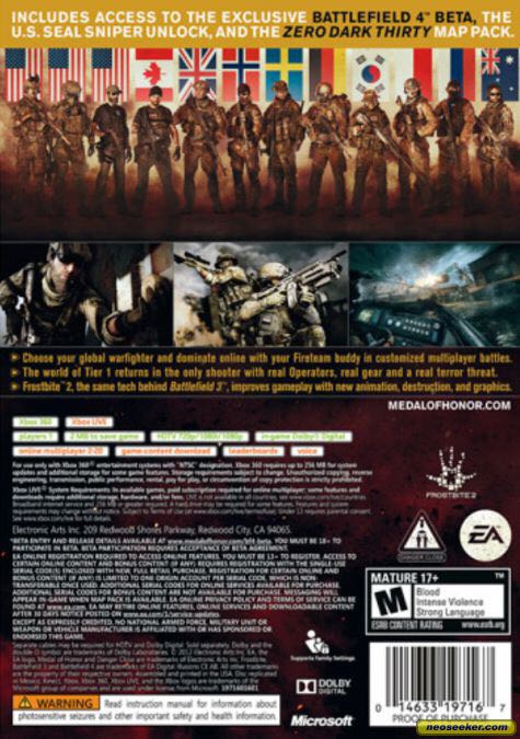 Medal of Honor: Warfighter - Microsoft Xbox 360 (EA) video game collectible [Barcode 5030931108884] - Main Image 2