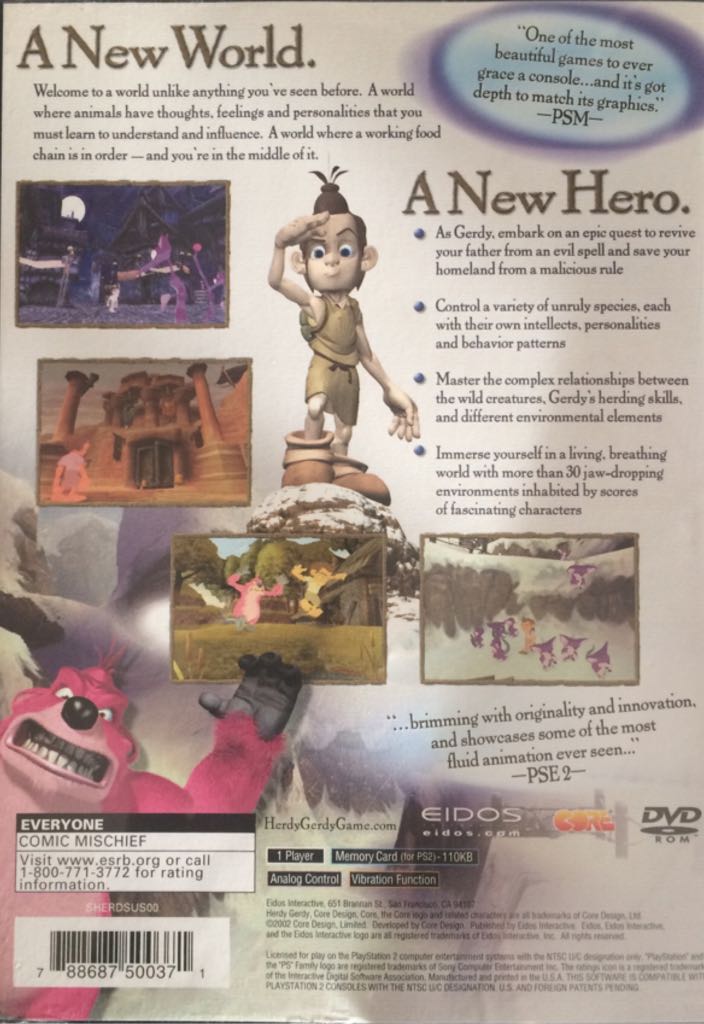 Herdy Gerdy - Sony PlayStation 2 (PS2) (Eidos Interactive - 1) video game collectible [Barcode 788687500371] - Main Image 2
