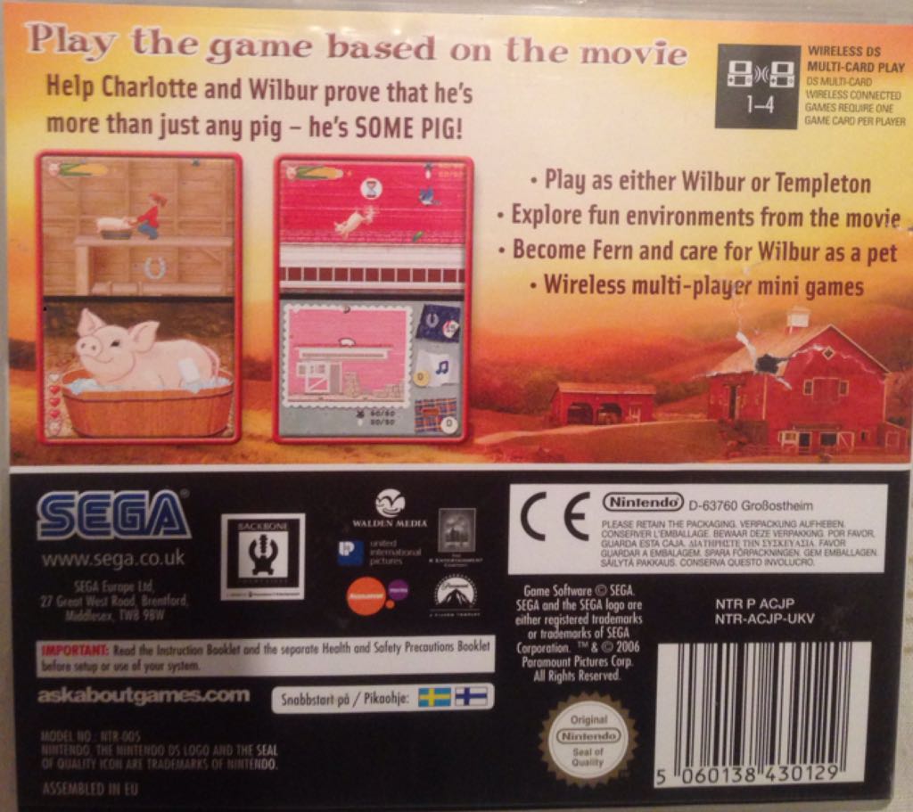 Charlotte’s Web - Nintendo DS video game collectible [Barcode 5060138430129] - Main Image 2