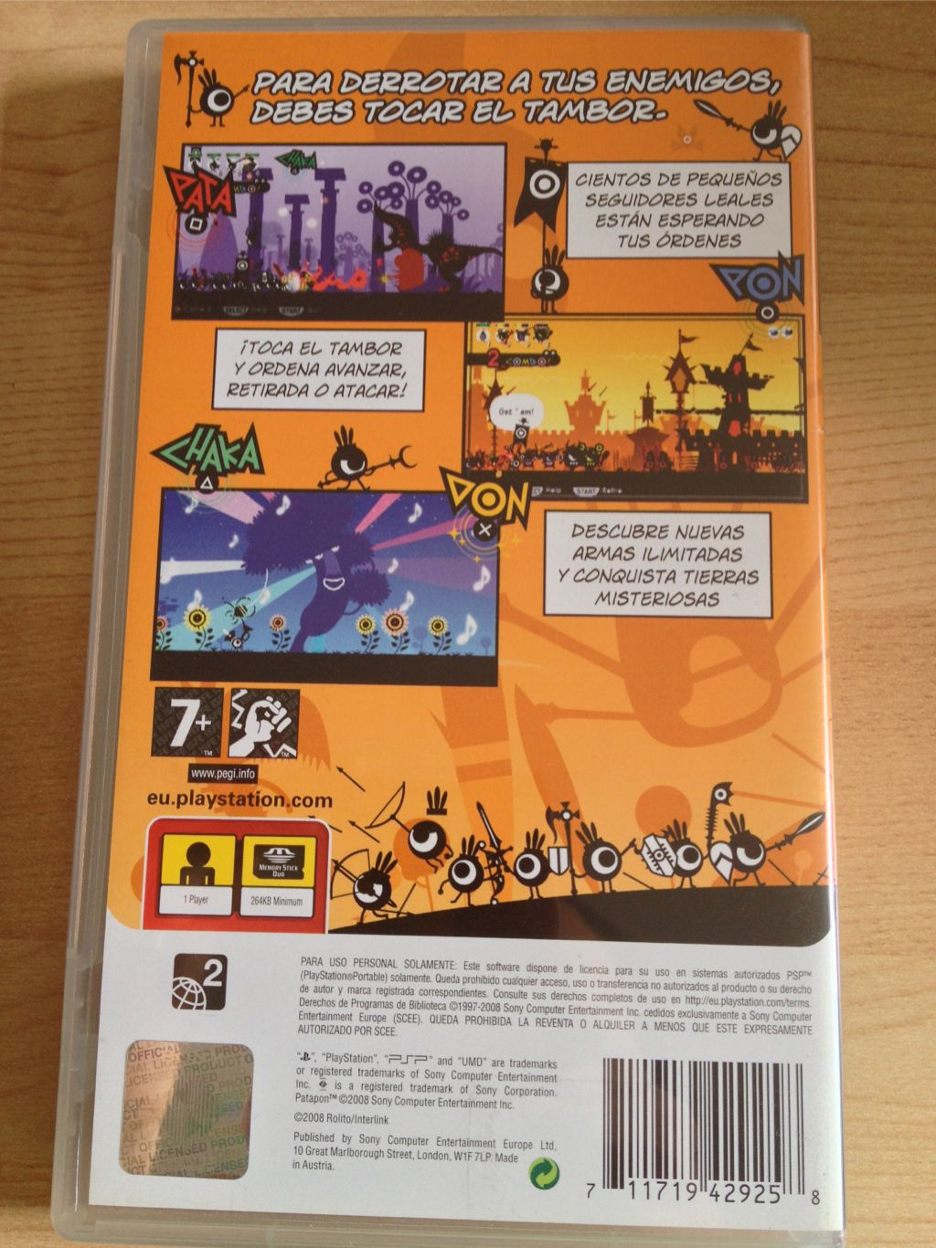 Patapon - Sony PlayStation Portable (PSP) (Sony Computer Entertainment - 1) video game collectible - Main Image 2