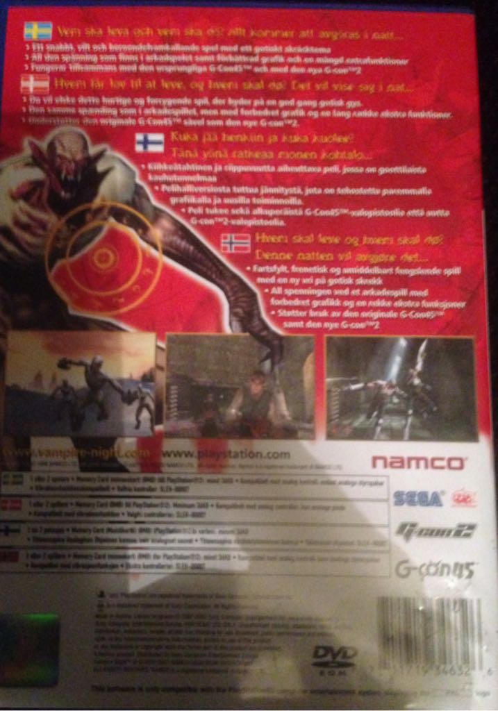 Vampire Night - Sony PlayStation 2 (PS2) (Namco&Sega - 2) video game collectible [Barcode 711719346326] - Main Image 2