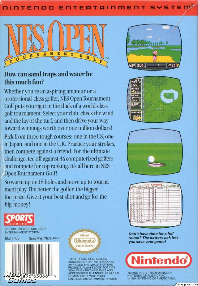 NES Open Tournament Golf - Nintendo Entertainment System (NES) (Nintendo - 1-2) video game collectible - Main Image 2