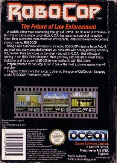 Robocop - Nintendo Entertainment System (NES) (Ocean - 1) video game collectible - Main Image 2