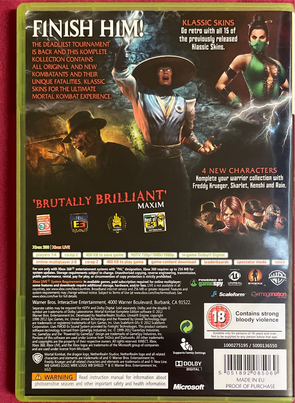 Mortal Kombat 9 - Komplete Edition - Microsoft Xbox 360 (WB Games) video game collectible [Barcode 5051892085069] - Main Image 2