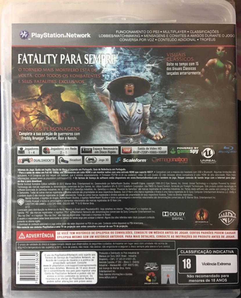 Mortal Kombat Komplete Edition - Sony PlayStation 3 (PS3) (Warner Bros. Interactive Entertainment - 4) video game collectible [Barcode 7892110133630] - Main Image 2