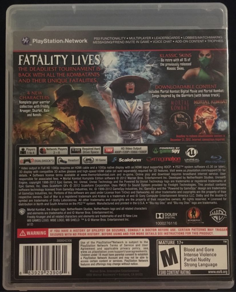 Mortal Kombat Komplete Edition - Sony PlayStation 3 (PS3) video game collectible - Main Image 2