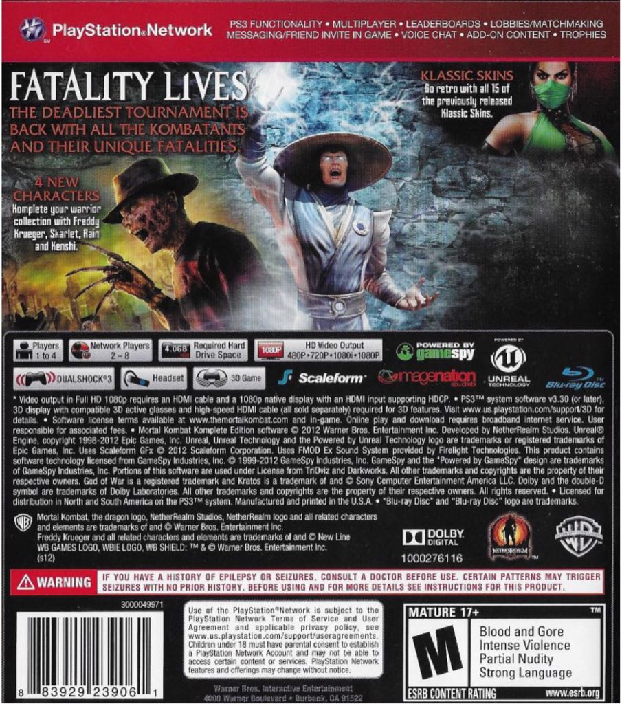 Mortal Kombat 9 Komplete Edition - Sony PlayStation 3 (PS3) video game collectible - Main Image 2