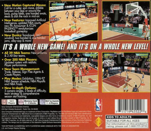 NBA ShootOut ’97 - Sony PlayStation (Sony Computer Entertainment - 1-2) video game collectible [Barcode 711719455226] - Main Image 2