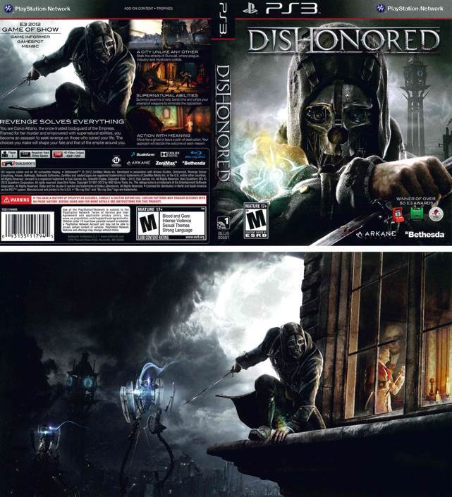 Dishonored - Sony PlayStation 3 (PS3) (Bethesda Softworks - 1) video game collectible [Barcode 093155117945] - Main Image 2