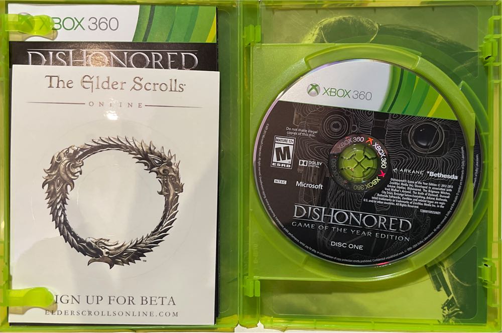 Dishonored GOTY - Microsoft Xbox 360 (Bethesda - 1) video game collectible [Barcode 093155118928] - Main Image 4