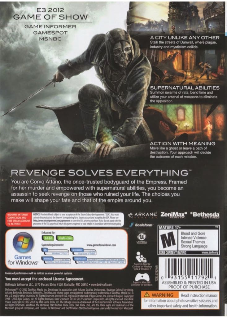 Dishonored - PC video game collectible - Main Image 2