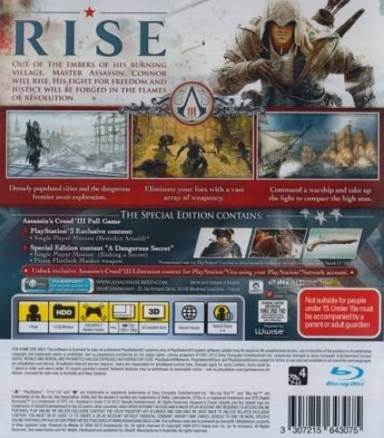 Assassins Creed 3 - Sony PlayStation 3 (PS3) video game collectible - Main Image 2