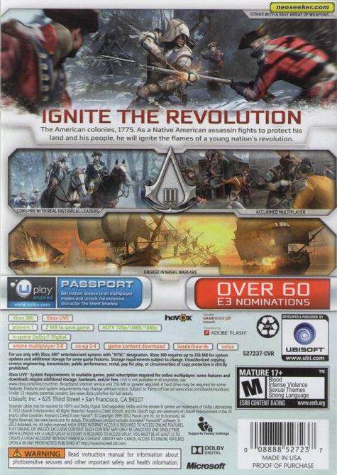 Assassins Creed 3 - Nintendo Wii U (Ubisoft) video game collectible - Main Image 2