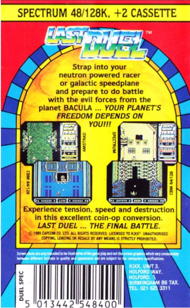 Last Duel - Sinclair ZX Spectrum video game collectible - Main Image 2