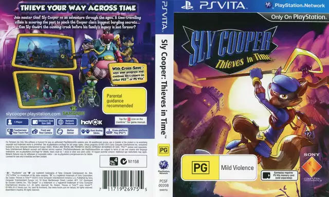Sly Cooper: Thieves In Time - Sony PlayStation Vita (PS Vita) (Sony Computer Entertainment - 1) video game collectible [Barcode 711719269755] - Main Image 3