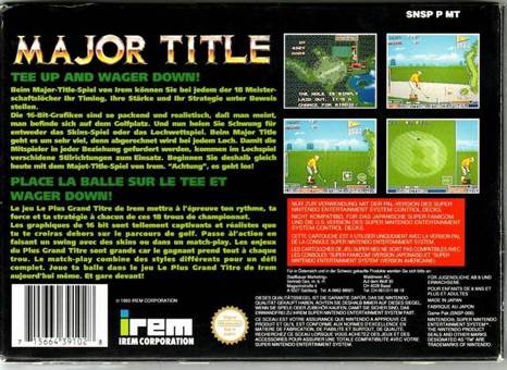 The Irem Skins Game - Nintendo Super Nintendo Entertainment System (SNES) (Nintendo) video game collectible [Barcode 715664391028] - Main Image 2