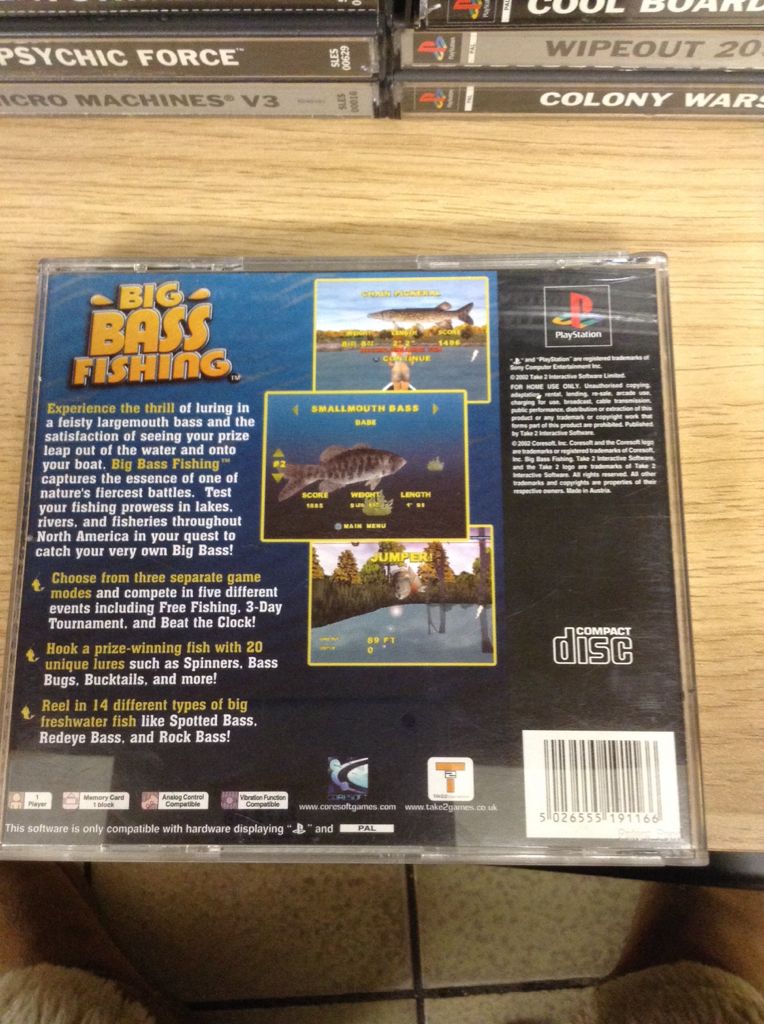 Big Bass Fishing - Sony PlayStation video game collectible [Barcode 5026555191166] - Main Image 2