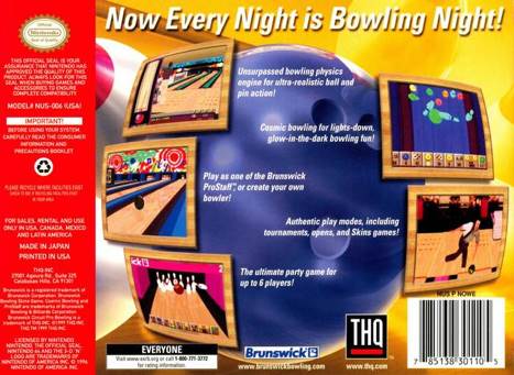 Brunswick Circuit Pro Bowling - Nintendo 64 (N64) video game collectible - Main Image 2