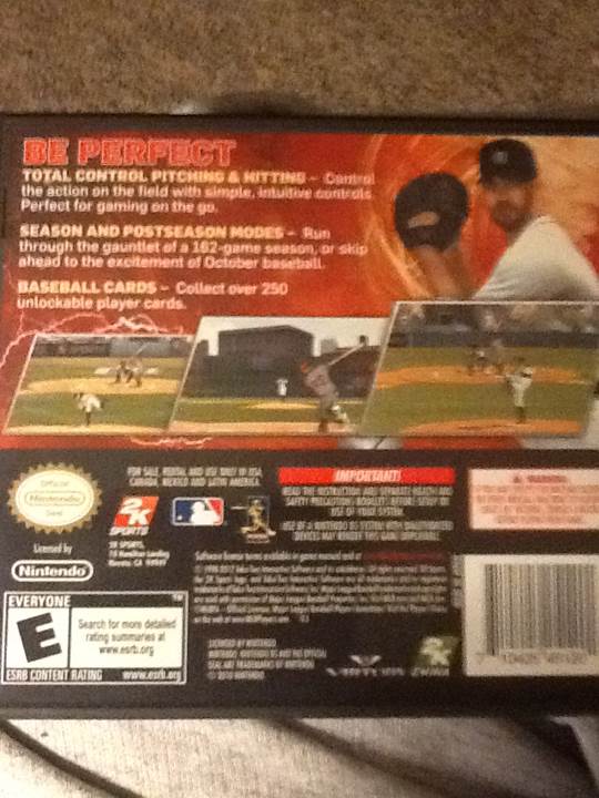 Major League Baseball 2K12 - Nintendo DS (2K Sports - 1) video game collectible [Barcode 710425451201] - Main Image 2