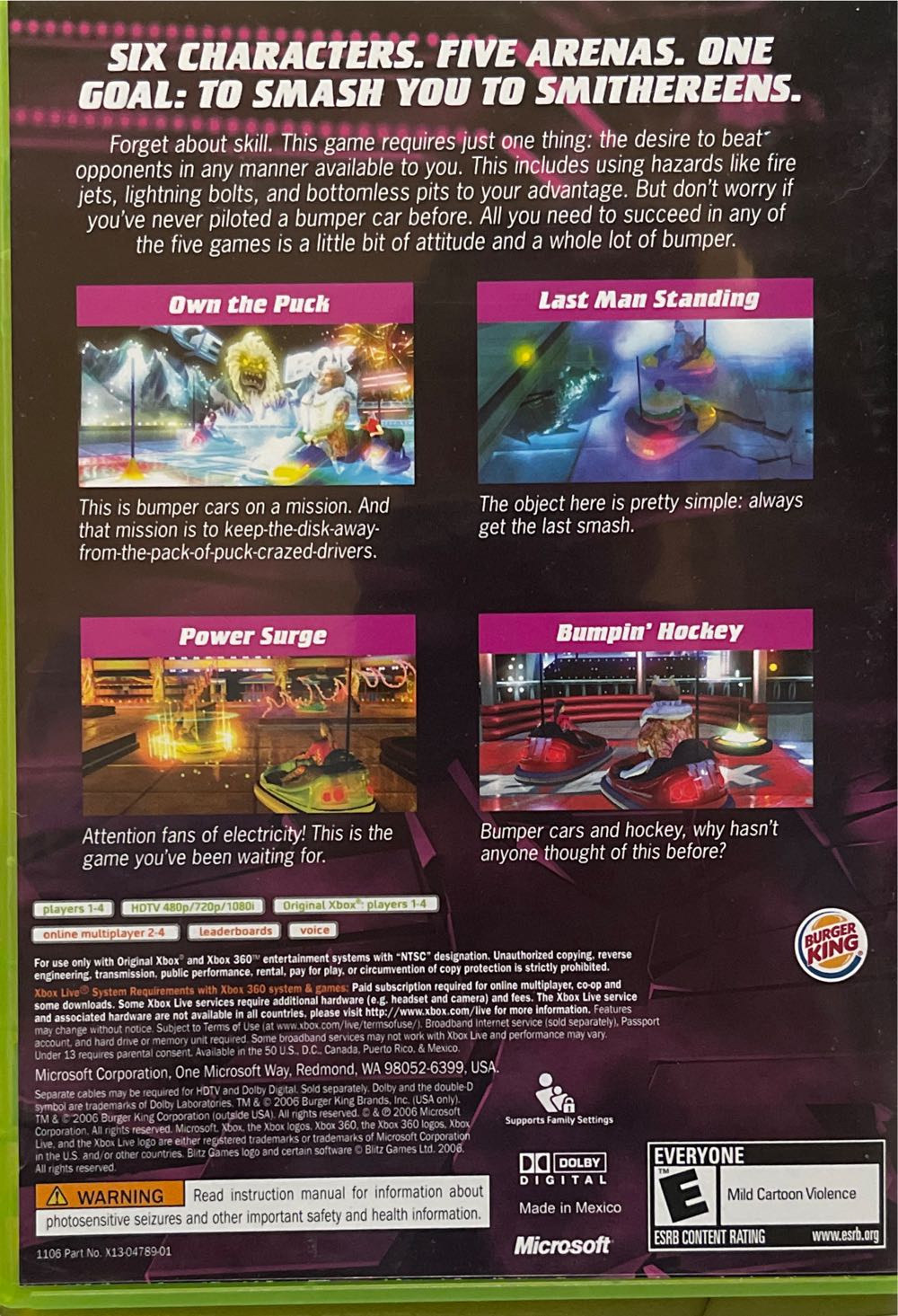 Burger King: Big Bumpin’ - Microsoft Xbox 360 (1-4) video game collectible - Main Image 3