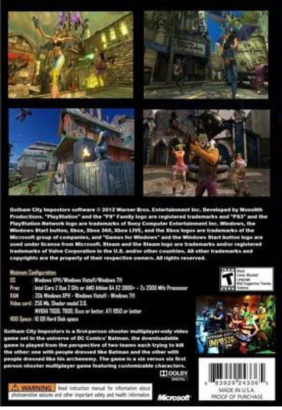 Gotham City Impostors - Microsoft Xbox 360 video game collectible - Main Image 2