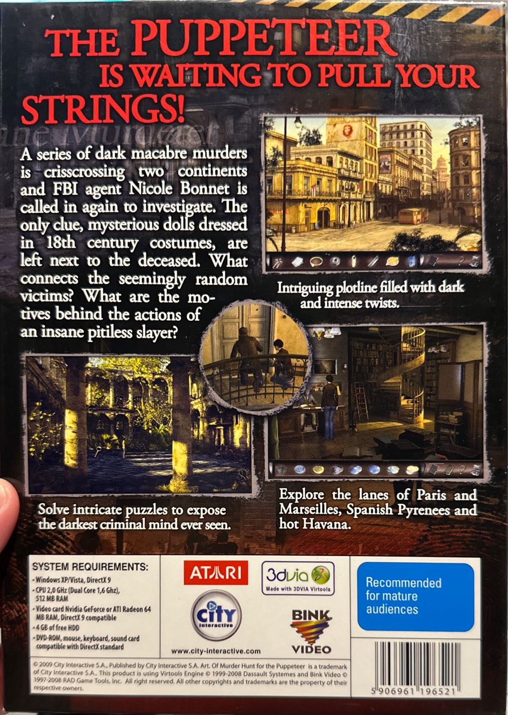 Art Of Murder: Hunt For The Puppeteer - PC video game collectible [Barcode 5906961196521] - Main Image 2