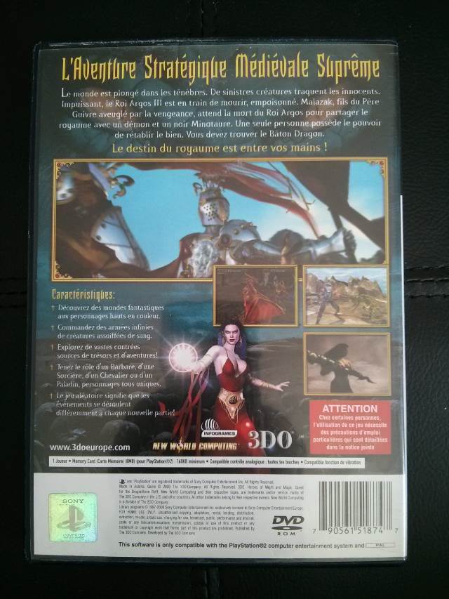 Heroes Of Might & Magic - Sony PlayStation 2 (PS2) video game collectible [Barcode 790561518747] - Main Image 2