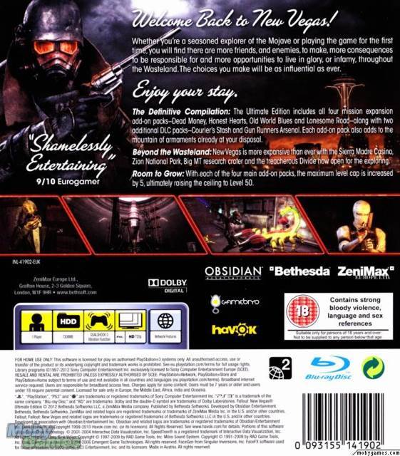 Fallout: New Vegas - Ultimate Edition - Microsoft Xbox 360 (Bethesda - 1) video game collectible [Barcode 093155121492] - Main Image 2