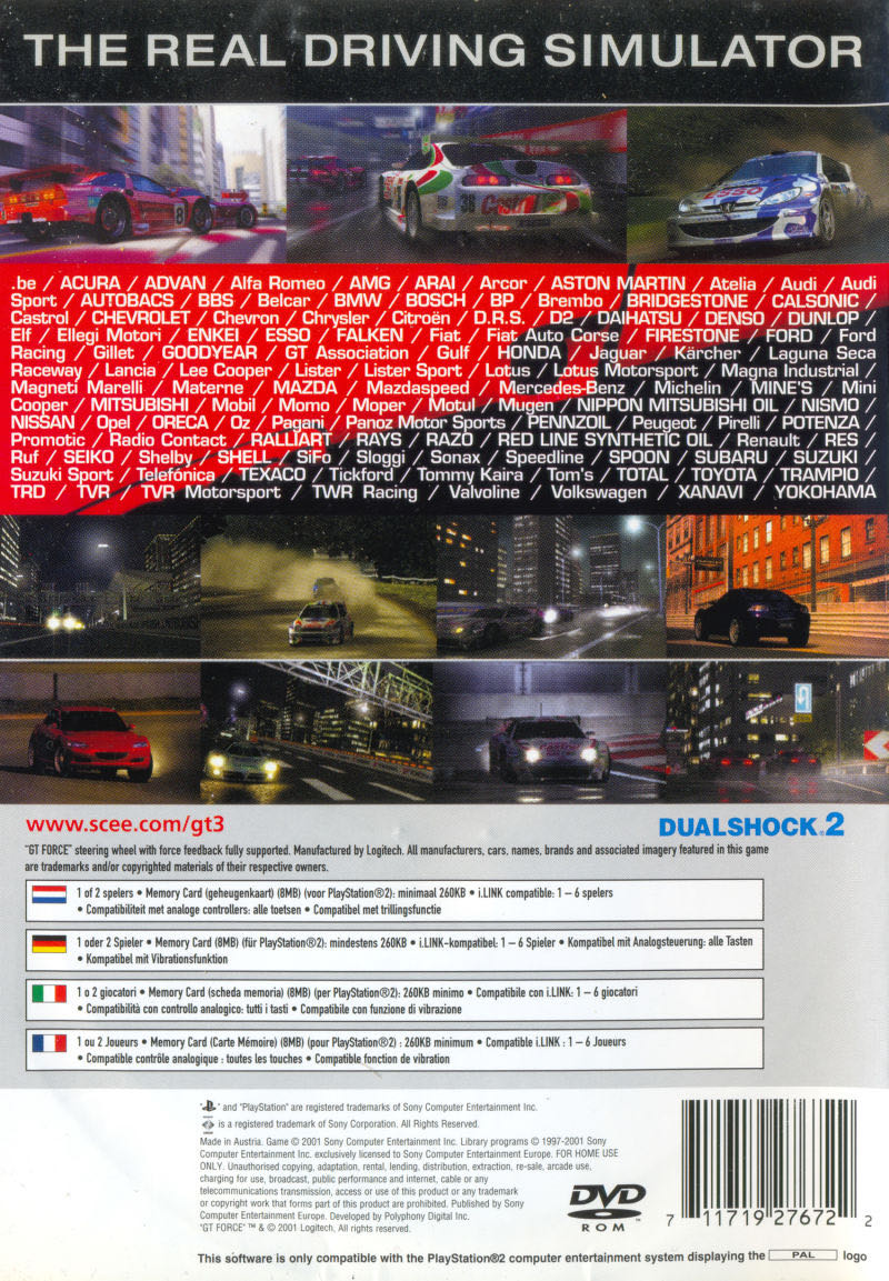 Gran Turismo 3: A-Spec - Sony PlayStation 2 (PS2) (Sony Computer Entertainment - 2) video game collectible [Barcode 711719276722] - Main Image 2
