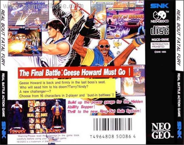 Real Bout Fatal Fury - SNK Neo Geo CD (SNK - 1-2) video game collectible [Barcode 4964808500864] - Main Image 2