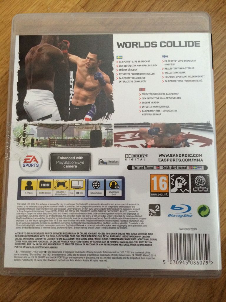 MMA - Sony PlayStation 3 (PS3) (EA Sport - 1-2) video game collectible [Barcode 5030945086079] - Main Image 2